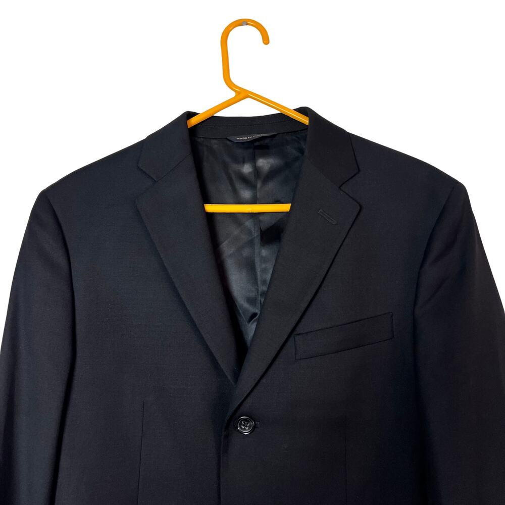 Banana Republic Modern 100% Wool Blazer Black 38R Classic Tailored Old Money - Picture 2 of 8